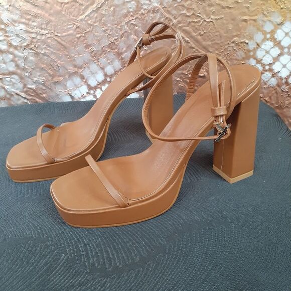 NWT Billini "Tahni" Faux Leather Strappy Platform Heels - Picture 7 of 16